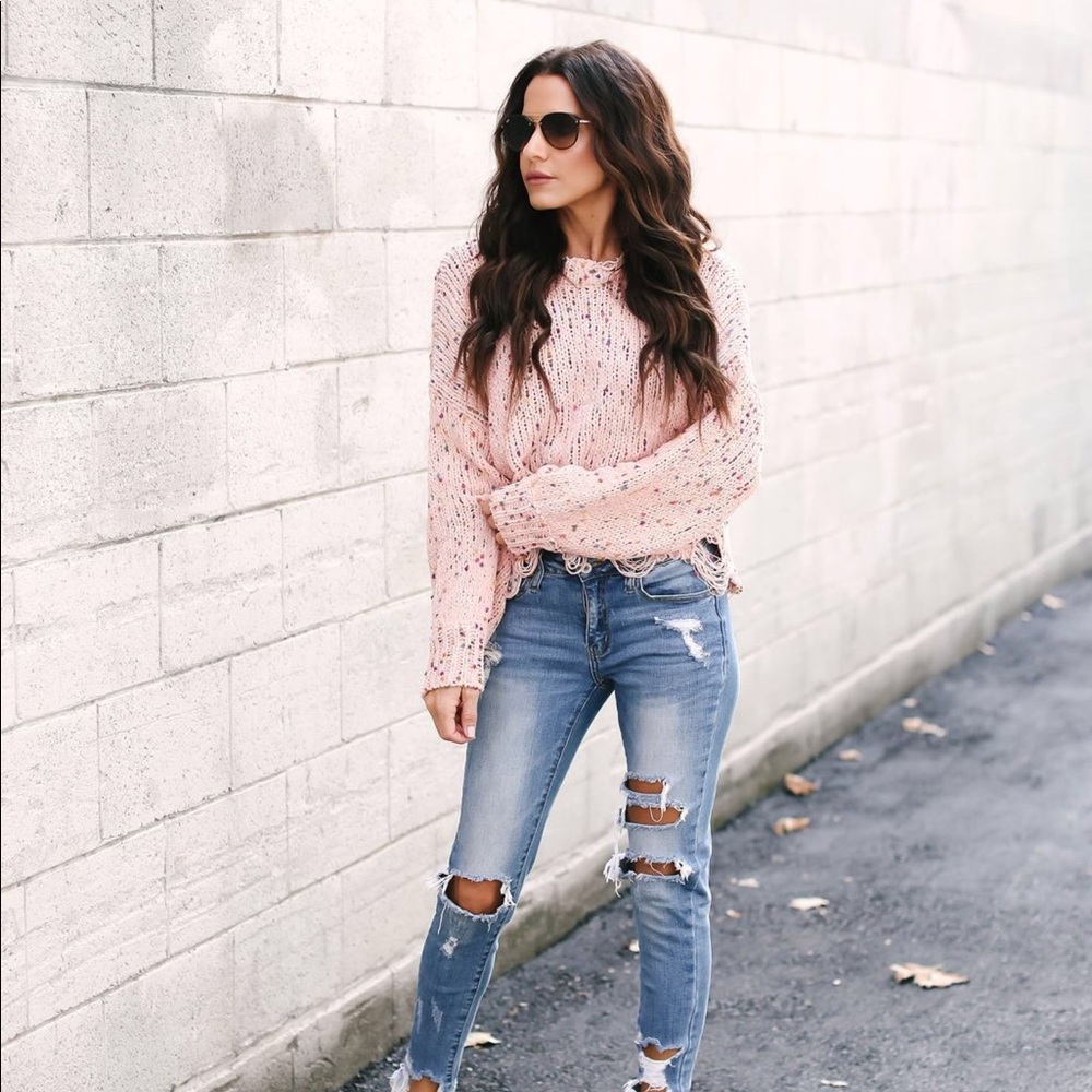 Confetti Cake Distressed Sweater - Picture 7 of 8